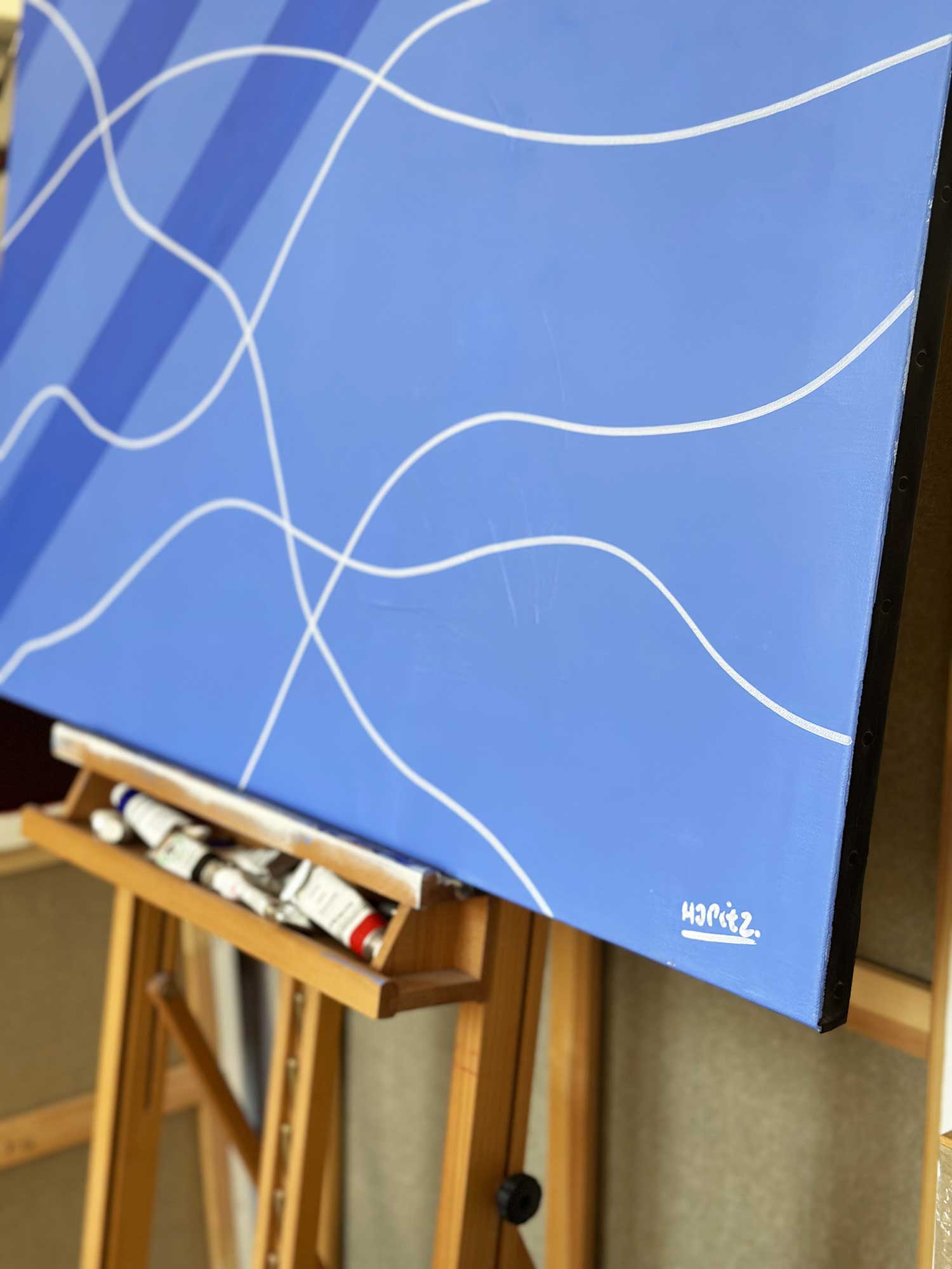 Pool step #1 , oil on canvas