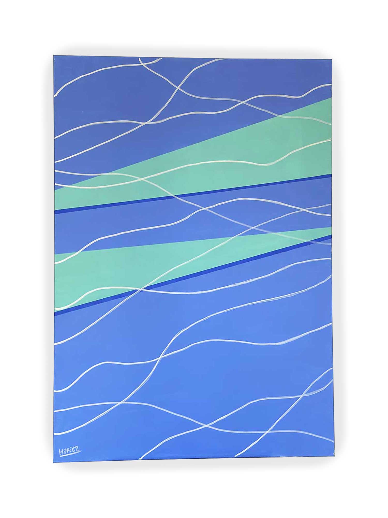 Pool steps #2, oil on canvas