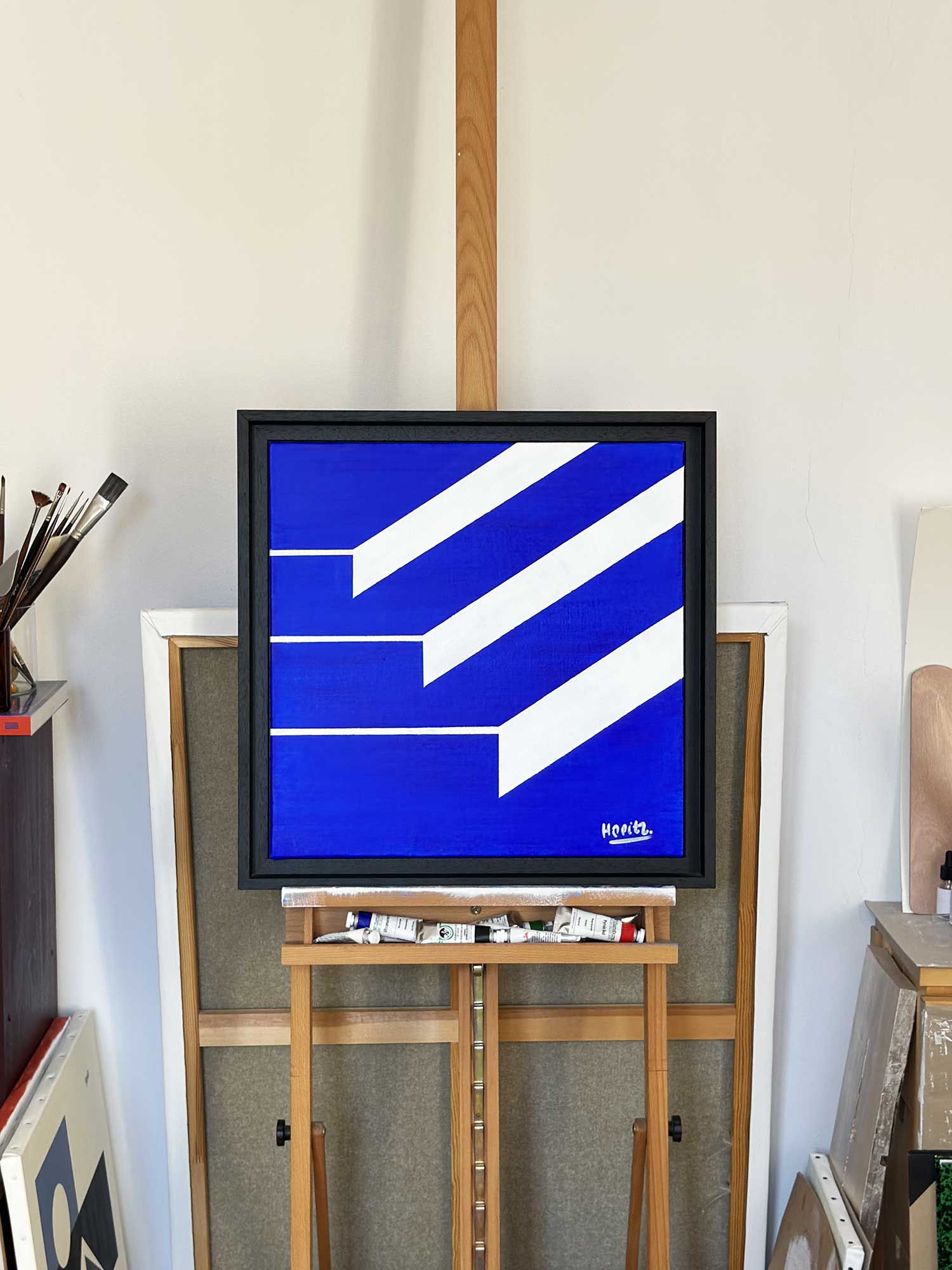 Pool steps #4, oil on canvas