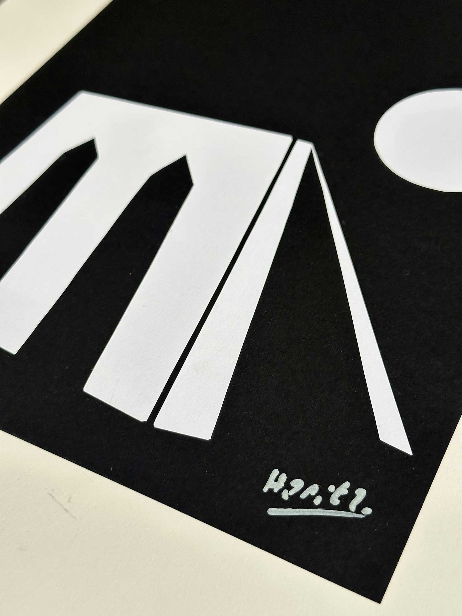 Brooklyn Bridge, paper cut-outs