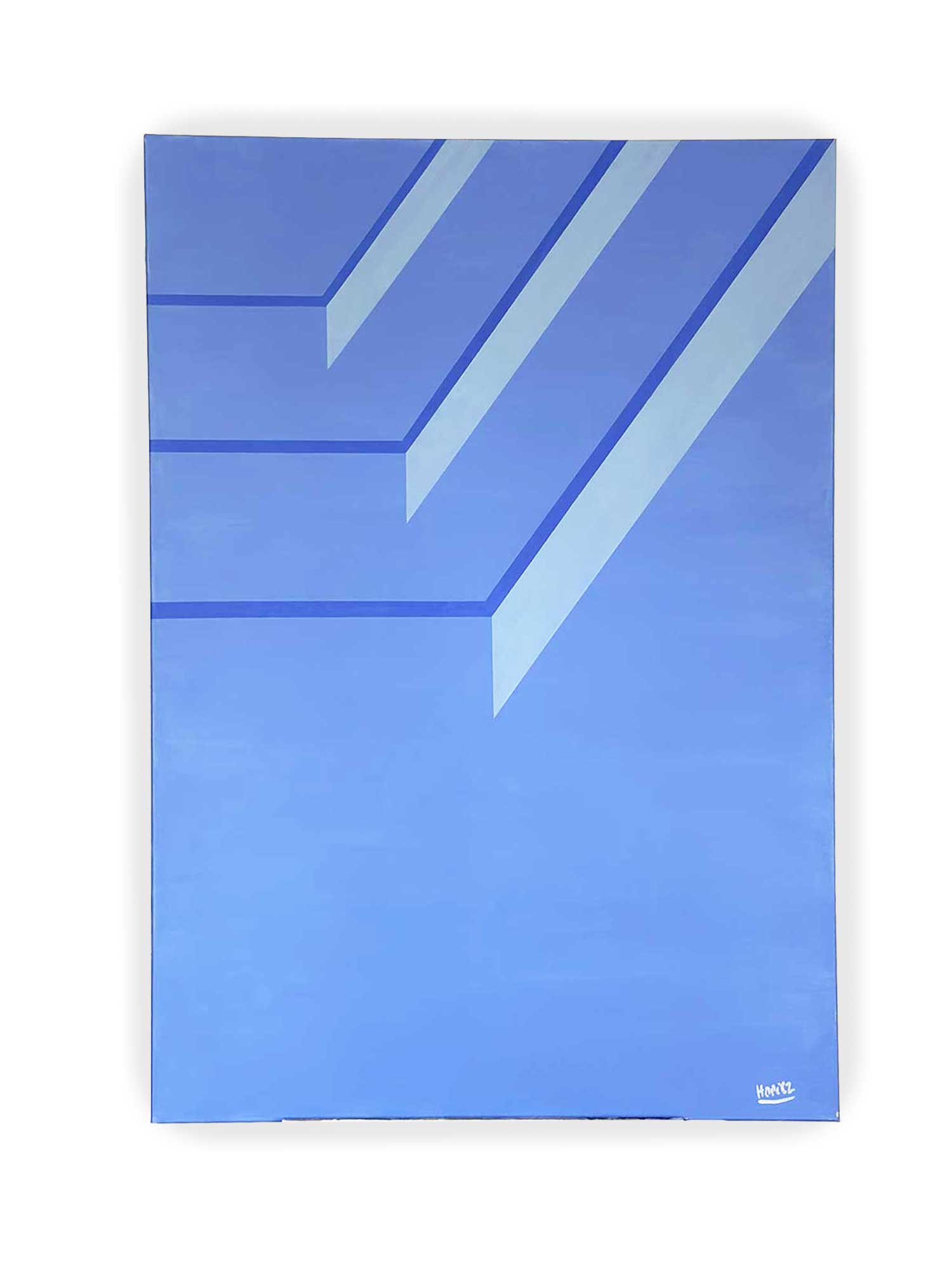 Pool steps #3, oil on canvas